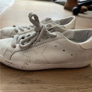 Golden Goose Exclusive White Sunday Superstar Sneakers in Size 36